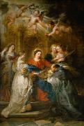 Peter Paul Rubens Maria erscheint dem Hl oil on canvas